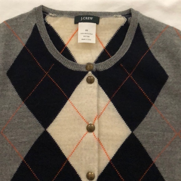 J. Crew Argyle Cardigan - Picture 3 of 8